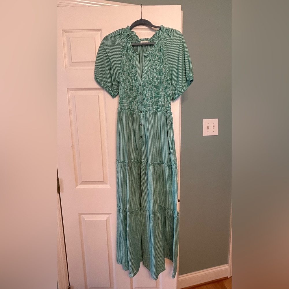 Sundance Teal Striped Maxi Dress